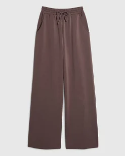 Brown Premium Drawstring Wide Leg Joggers