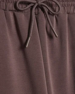 Brown Premium Drawstring Wide Leg Joggers