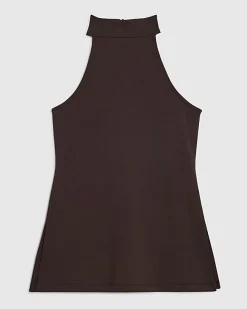 Brown Premium Halter Neck Top