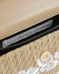 Brown Premium Raffia Crossbody Bag
