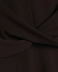 Brown Premium Twist Front Midi Dress