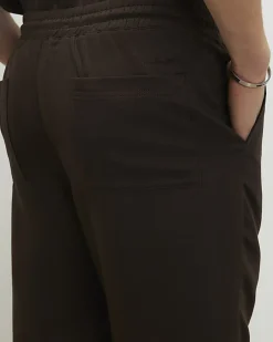 Brown Regular Fit Joggers