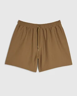 Brown Regular Fit Shorter Length Shorts