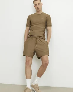Brown Regular Fit Shorter Length Shorts