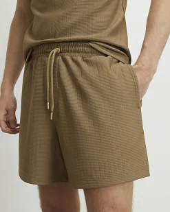 Brown Regular Fit Shorter Length Shorts