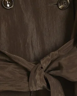 Brown RI Studio Short Drapey Trench Coat