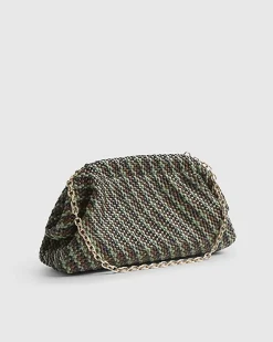 Brown RI Studio Weave Oversized Clutch Bag