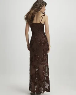 Brown Sleeveless Cornelli Maxi Dress