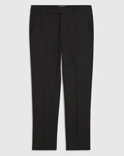 Brown Slim Fit Herringbone Suit Trousers