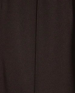 Brown Slim Fit Pique Pintuck Joggers
