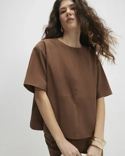 Brown Suede T-Shirt