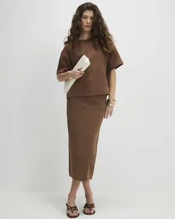 Brown Suede T-Shirt