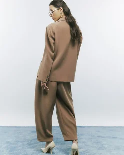 Brown Tapered Trousers