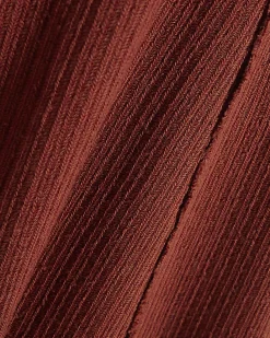Brown Textured Full Skirt