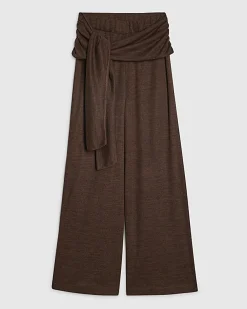 Brown Tie Waist Trousers