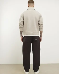 Brown Wide Leg Premium Joggers