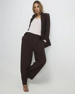 Brown Wide Leg Trousers