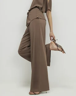 Brown Wide Leg Trousers