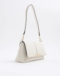 Cream Bar Front Clutch Bag