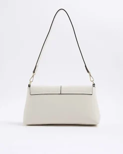 Cream Bar Front Clutch Bag