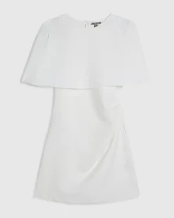 Cream Cape Mini Dress