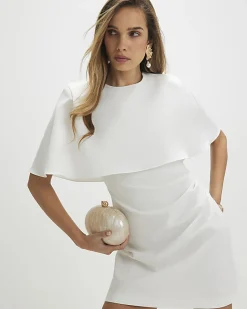 Cream Cape Mini Dress