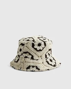 Cream Crochet Bucket Hat