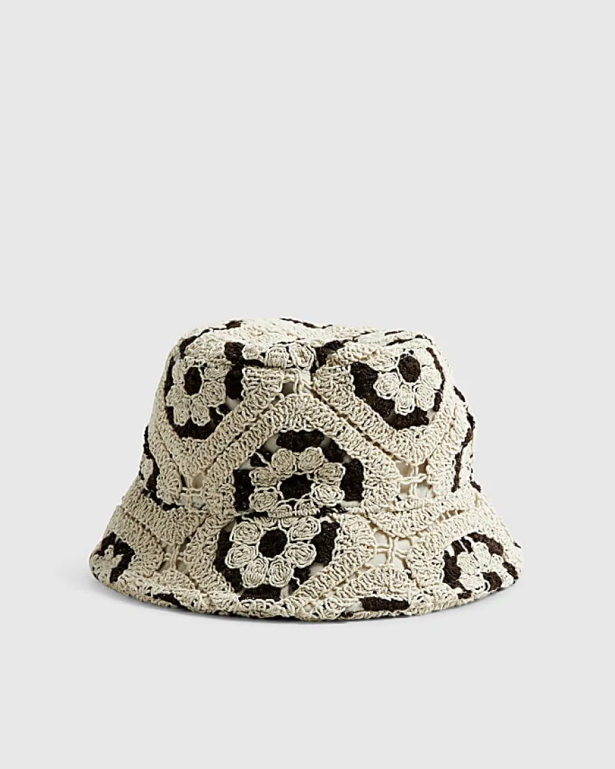 Cream Crochet Bucket Hat