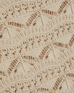Cream Crochet Knit Boat Neck Jumper