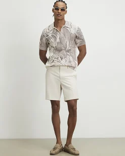 Cream Crochet Polo Shirt