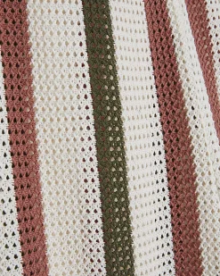Cream Crochet Stripe Trousers