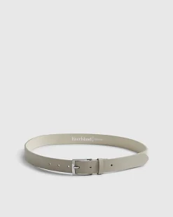 Cream Faux Suede Belt