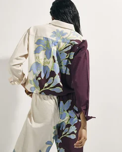 Cream Floral Beach Shirt