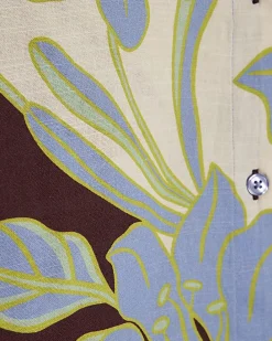 Cream Floral Beach Shirt
