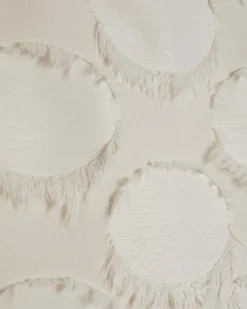 Cream Fringed Mini Skirt