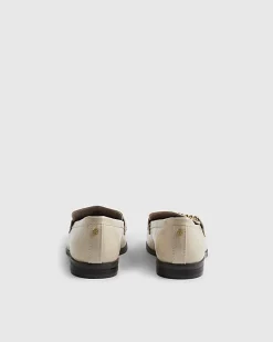 Cream Gold Trim Loafers