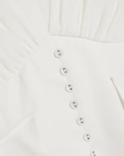 Cream Halter Neck Corset Blouse