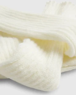Cream Knitted Ribbed Leg Warmers