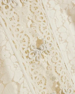Cream Lace Detail Drummer Jacket