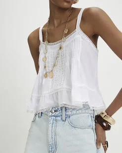 Cream Lace Trim Cami