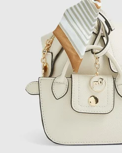 Cream Mini Flap Cross Body Bag