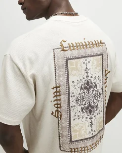 Cream Oversized Fit Luminis Tapestry T-Shirt