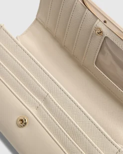 Cream Paisley Print Embroidered Purse