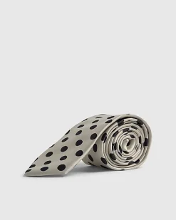Cream Polka Dot Tie