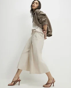 Cream Poplin Culottes
