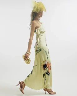 Cream Premium Sleevless Ruffle Slip Dress
