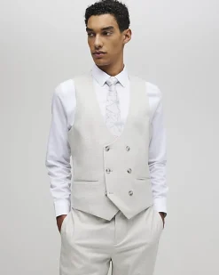 Cream Puppytooth Suit Waistcoat