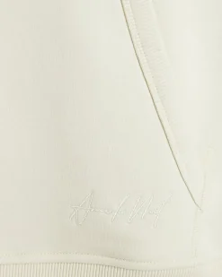 Cream Regular Fit Long Sleeve Hoodie