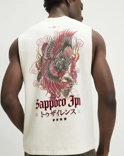 Cream Regular Fit Sapporo Tank Top