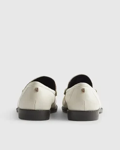 Cream Ruched Loafers